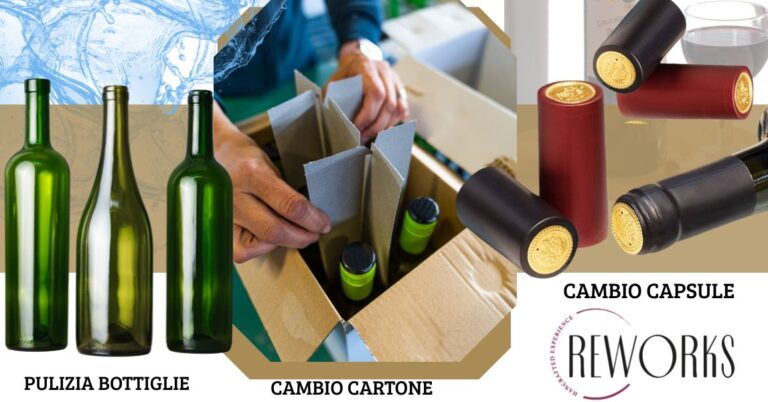 cambio capsule e pulizia bottiglie conto terzi a Verona da Reworks